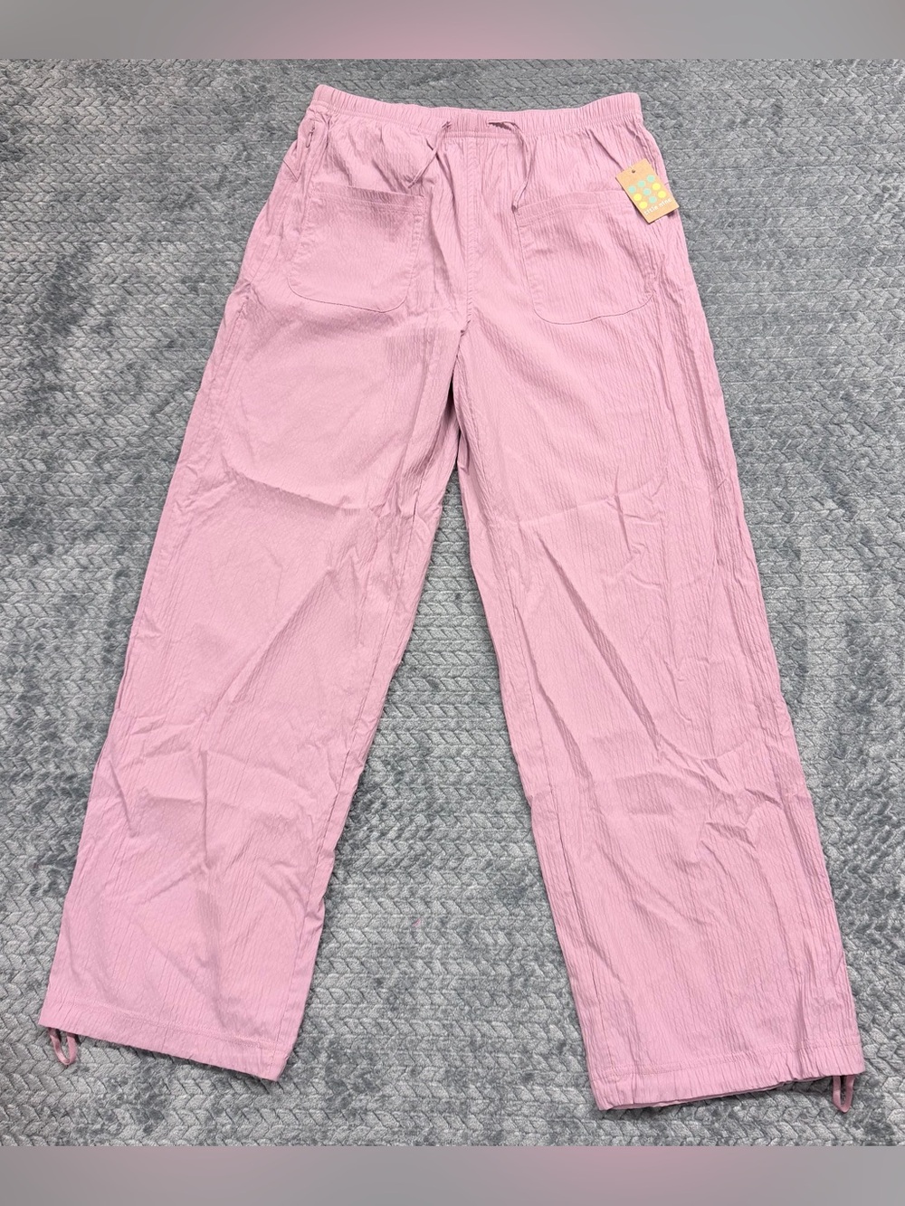 Title Nine Meridian Crinkle Wide Leg Pants in Dusty Rose Size Small